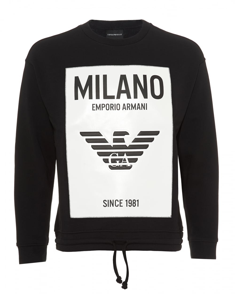 EMPORIO ARMANI Milano City Rubberised Panel Sweatshirt | Tucksons