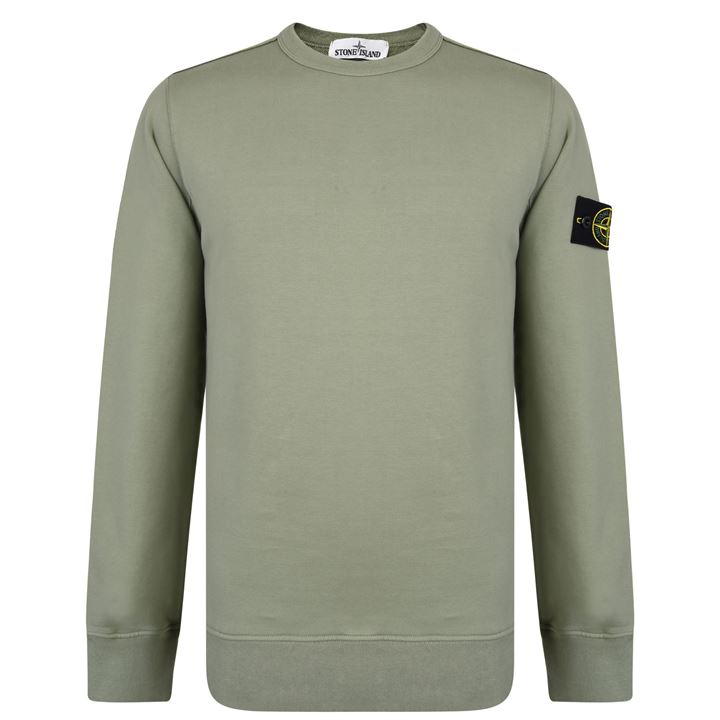 Stone island discount badge sleeve sweatshirt